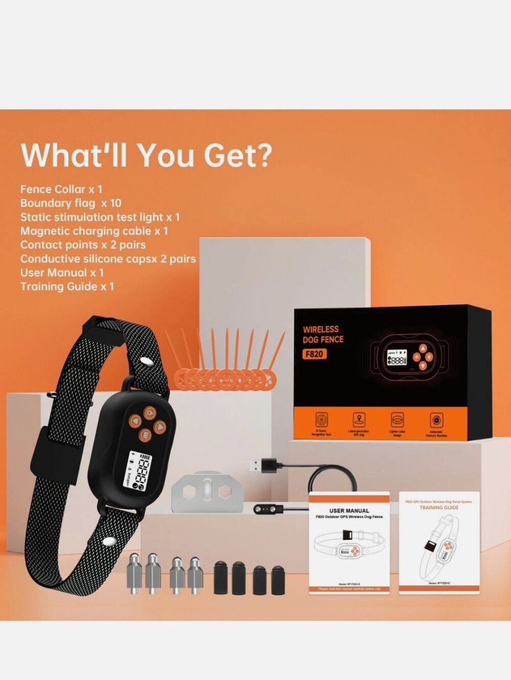 GPS Wireless Dog Fence collar